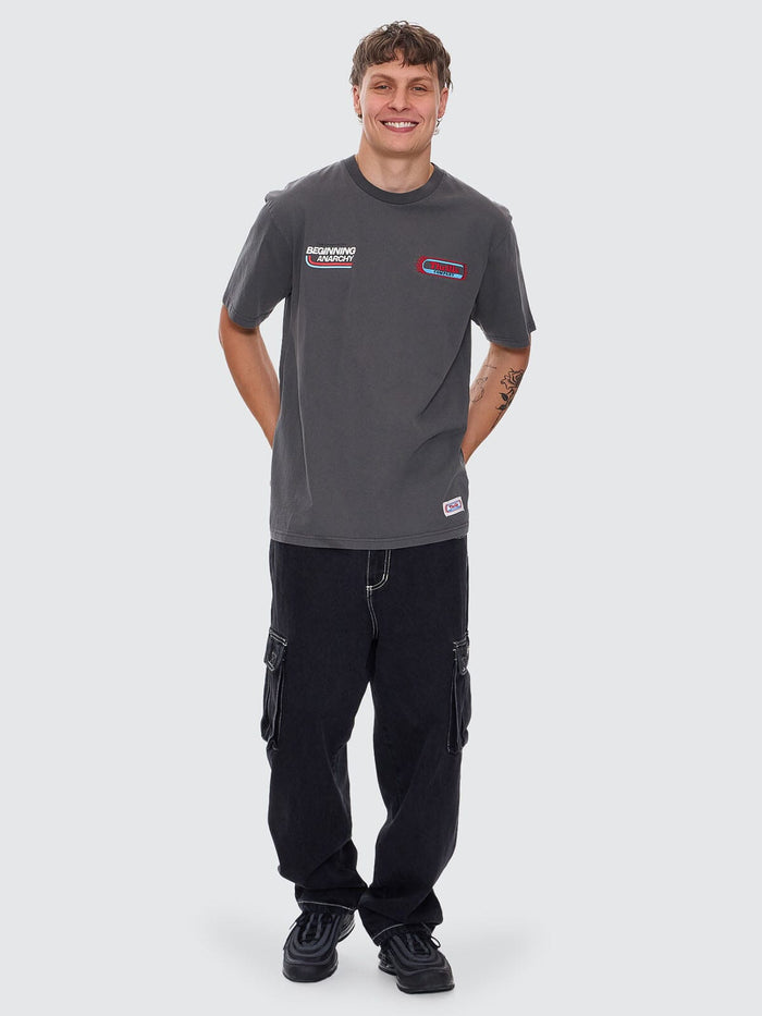 Big Slacker Baggy Denim Cargo Jean - Aged Black 26