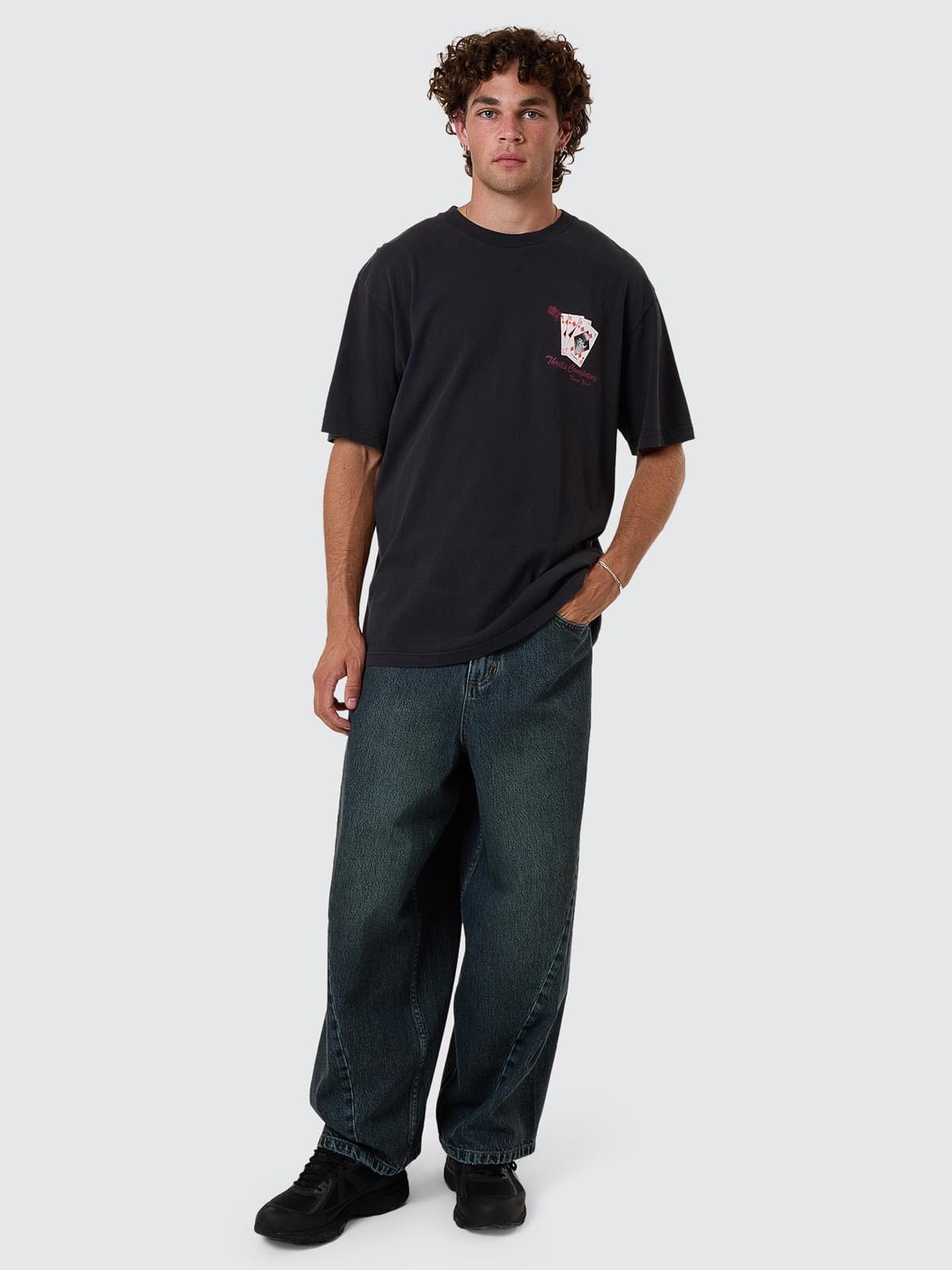 Barrel Leg Denim Jean - Metal Blue 26