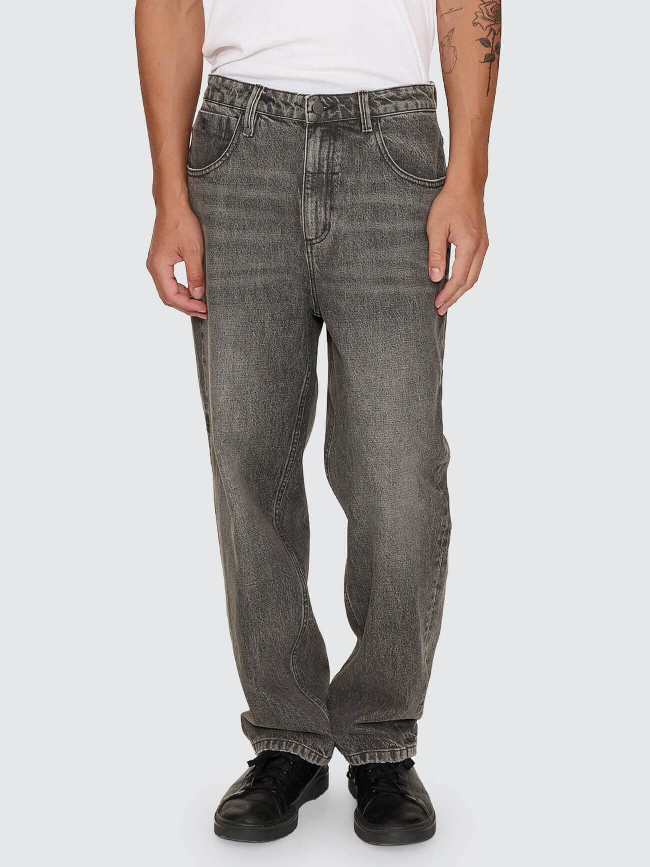 Mid Slacker Relaxed Denim Jean - Nighthawk Grey 26