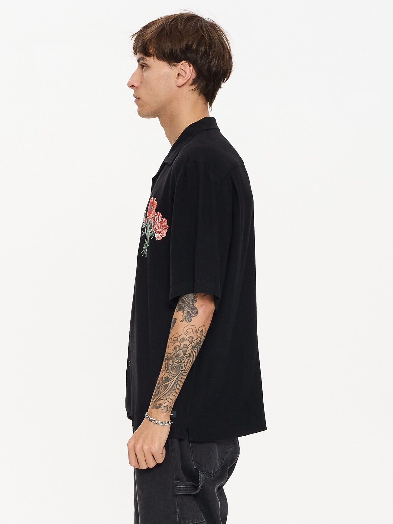 Still Life Bowling Shirt - Black