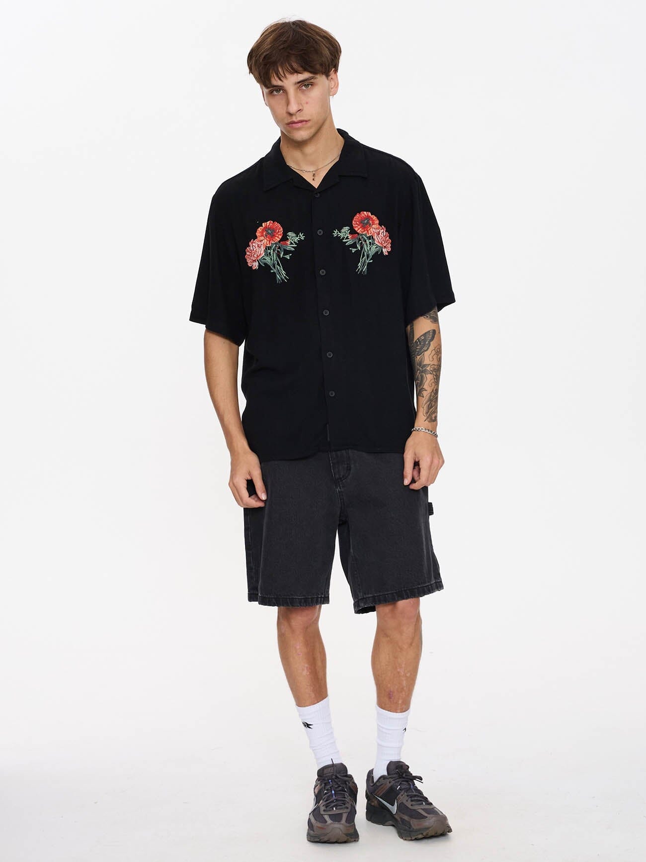 Still Life Bowling Shirt - Black