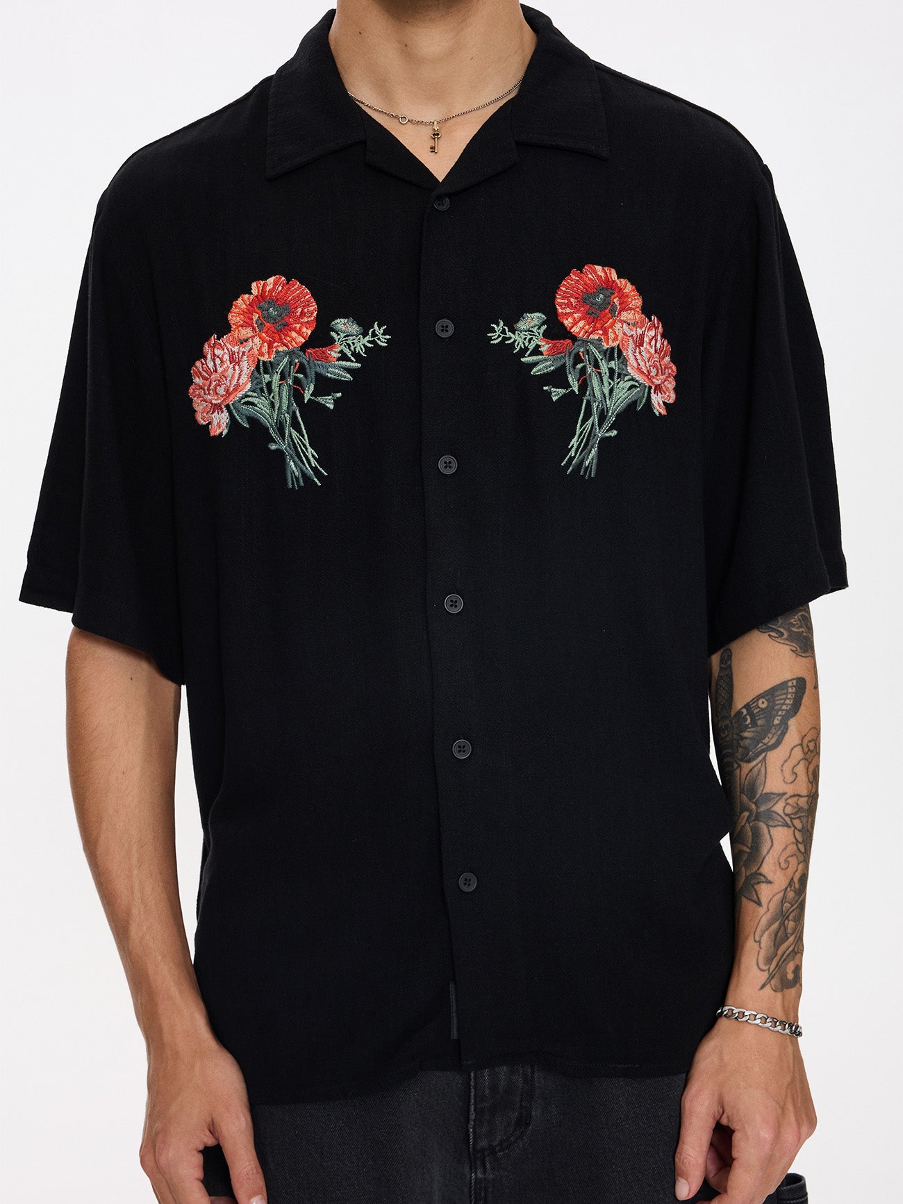 Still Life Bowling Shirt - Black