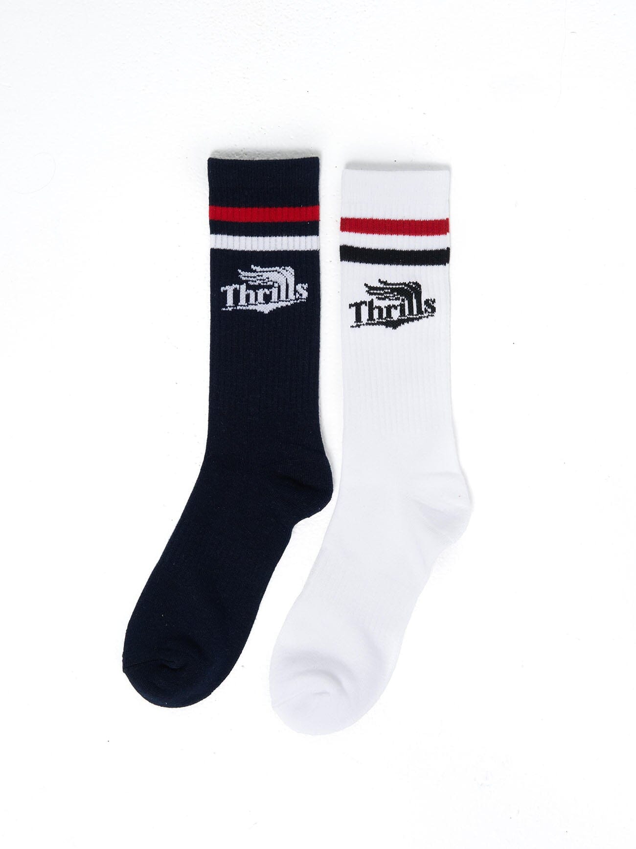 Superior 2 Pack Sock - Total Eclipse-White