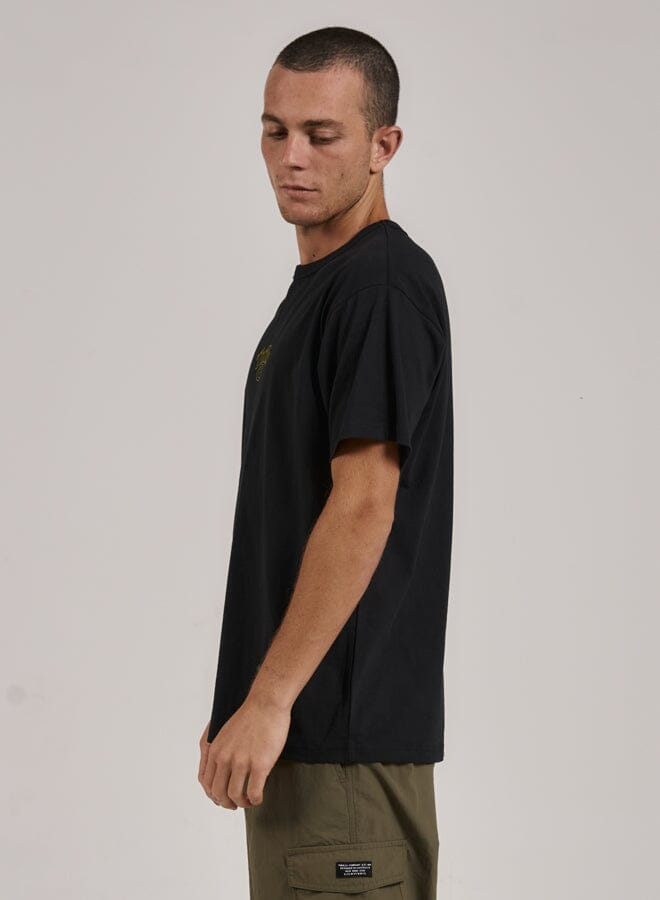 Reaction Box Fit Tee - Washed Black
