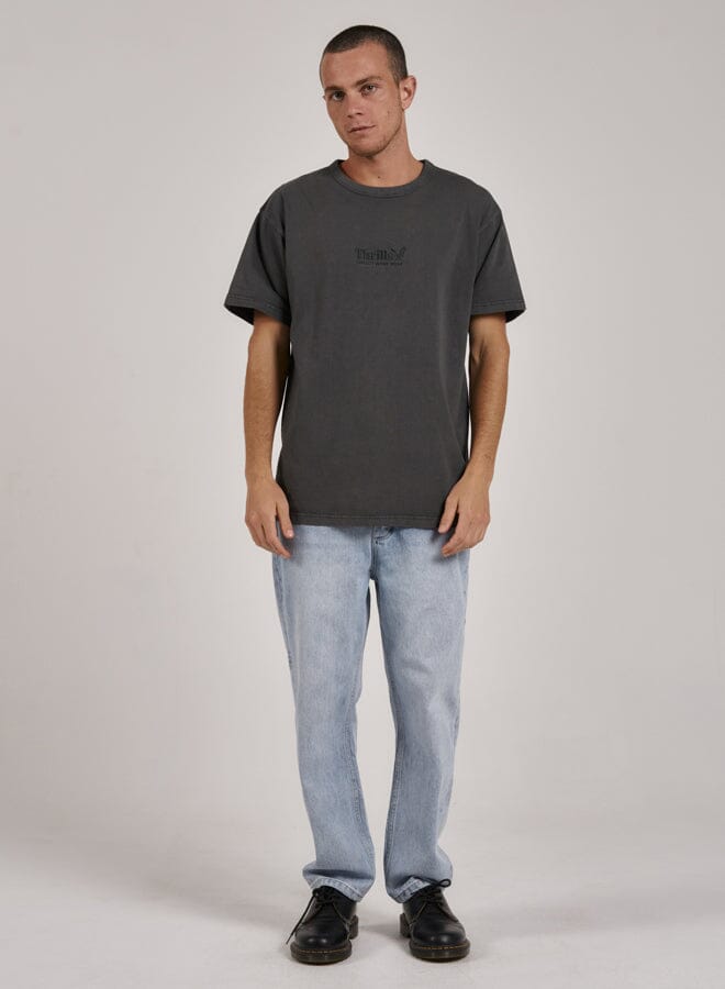 Thrills Workwear Embro Box Fit Tee - Merch Black