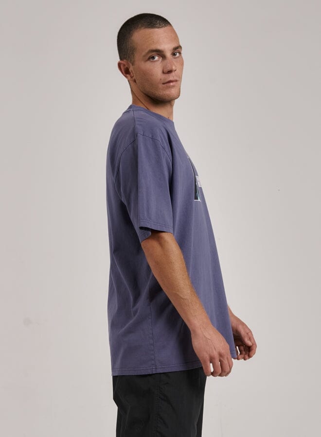 Lucky Strike Oversize Fit Tee - Blue Rinse