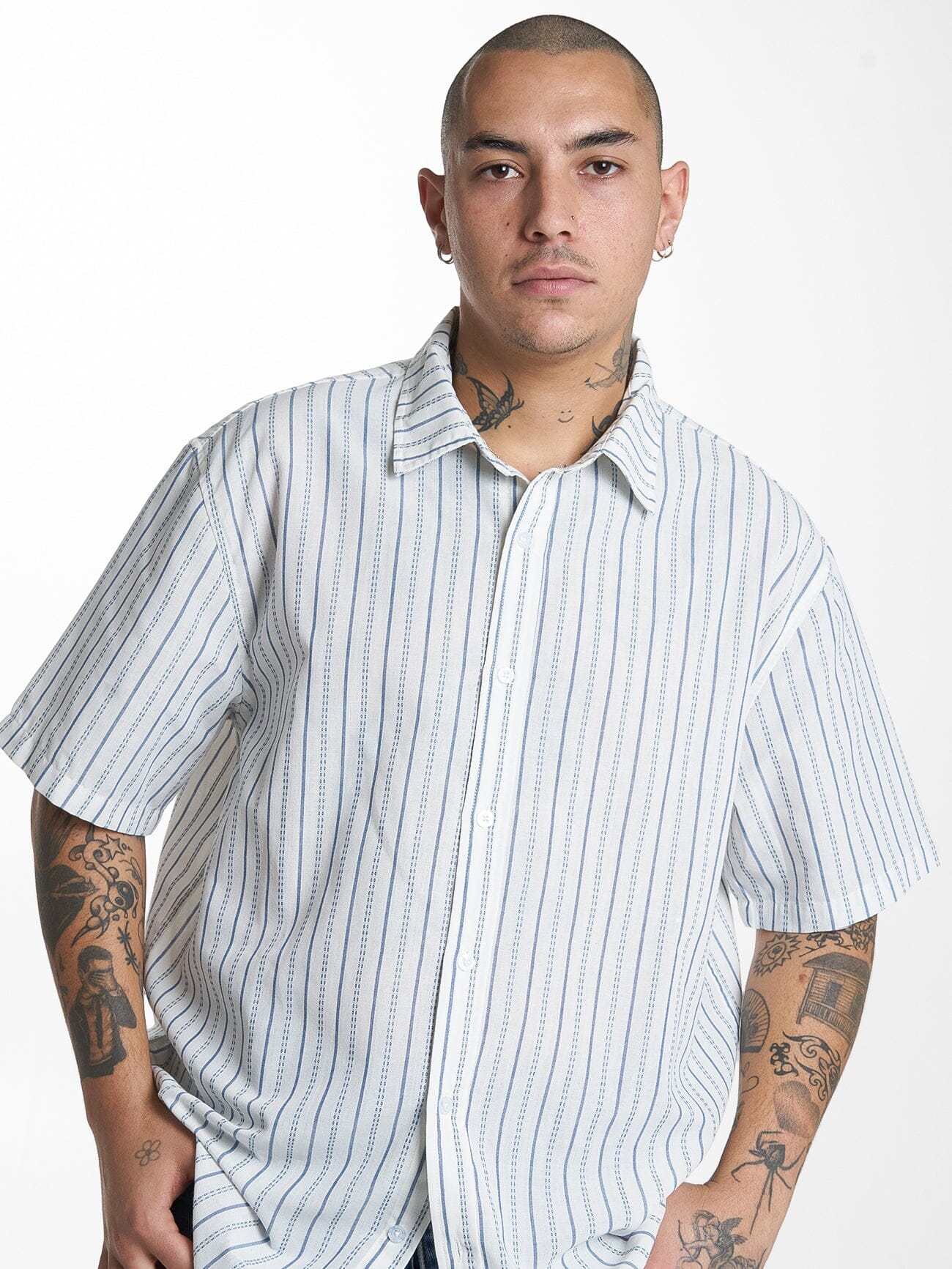Lucky Strike Short Sleeve Shirt - Dirty White