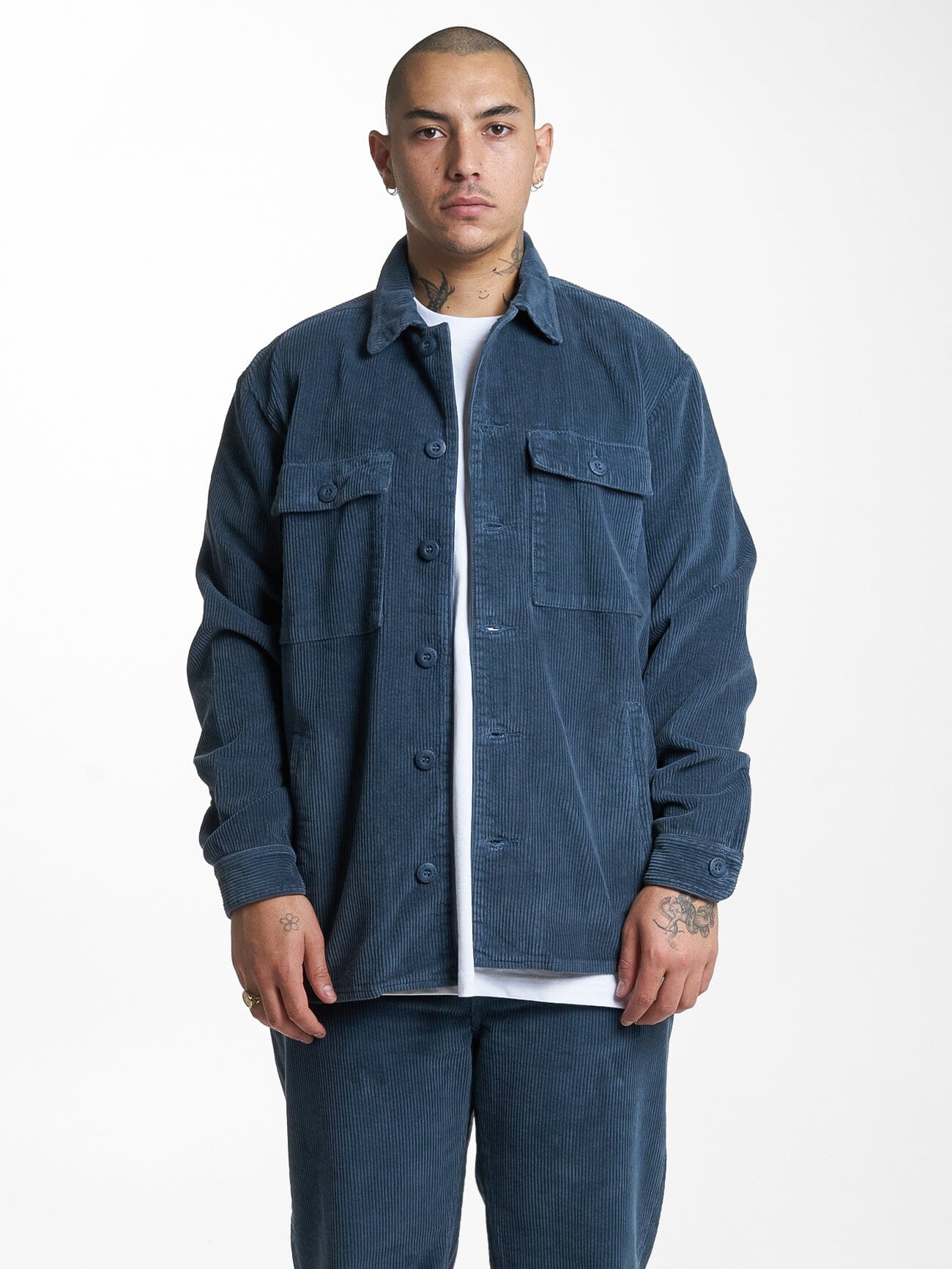 Thrills Labour Overshirt - New Teal