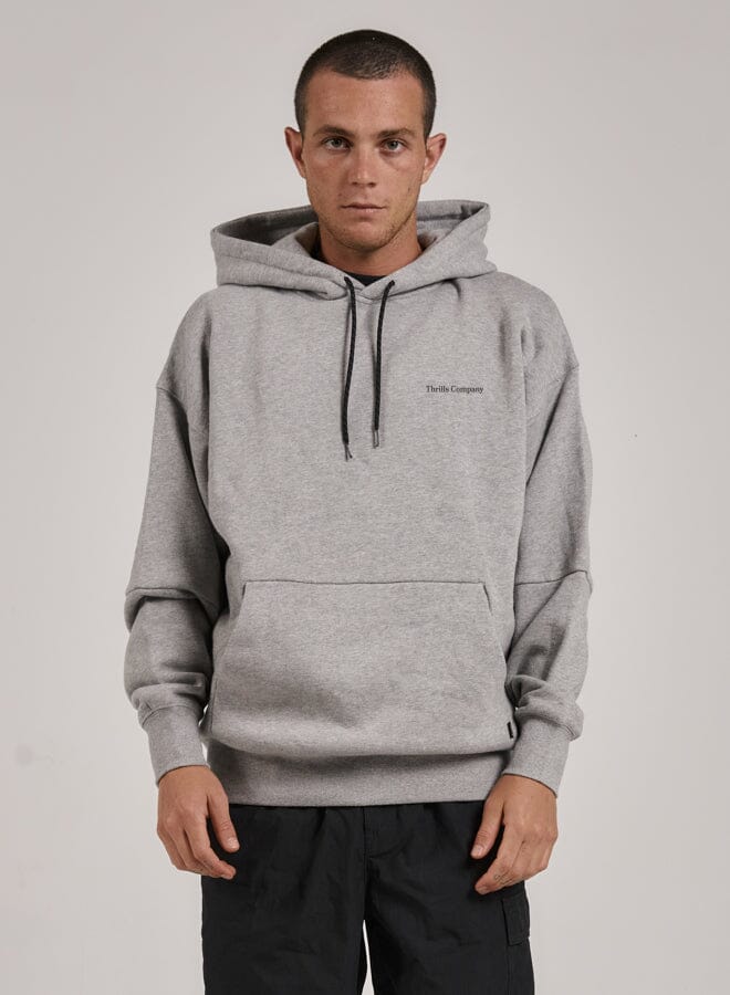 Underground Slouch Pull On Hood - Grey Marle