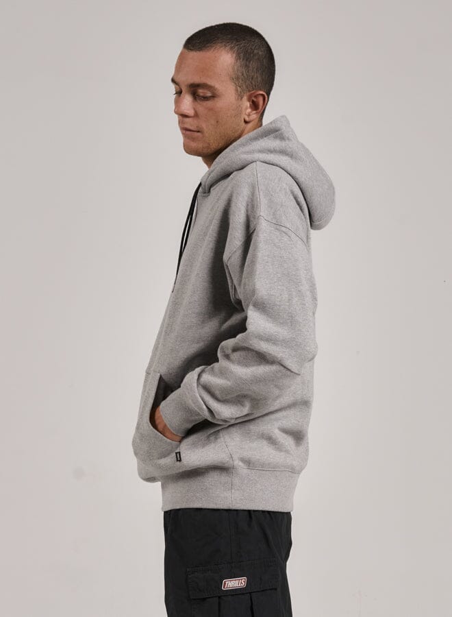 Underground Slouch Pull On Hood - Grey Marle
