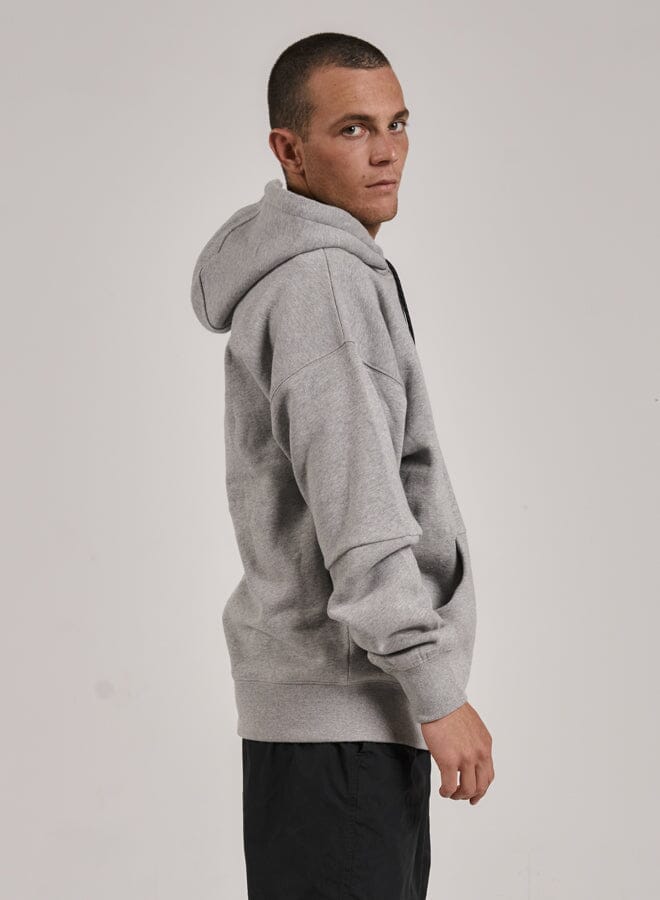 Underground Slouch Pull On Hood - Grey Marle