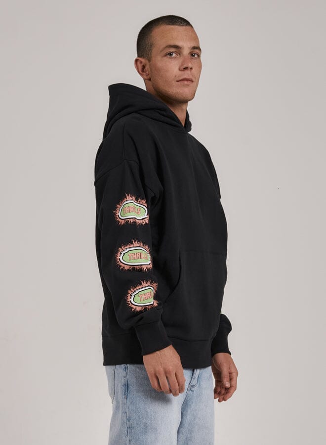 Acid Test Slouch Pull On Hood - Washed Black