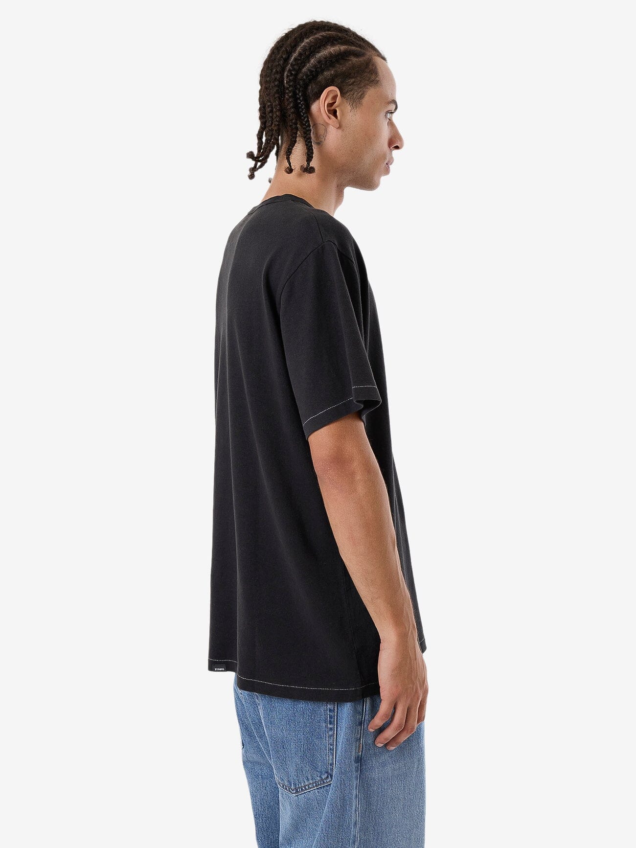 Hemp Thrills Embro Bind Merch Fit Tee - Black XS