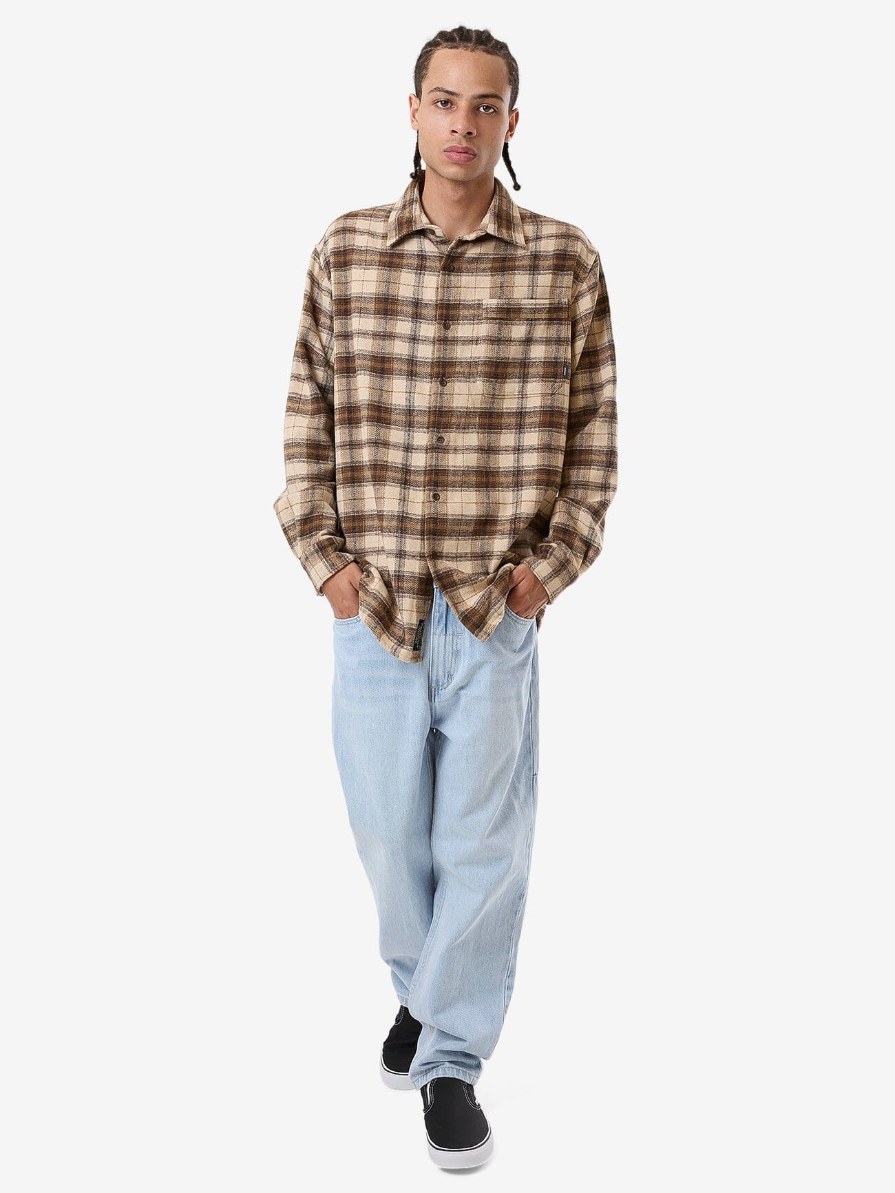 Barrio Flannel Shirt - Wren XS