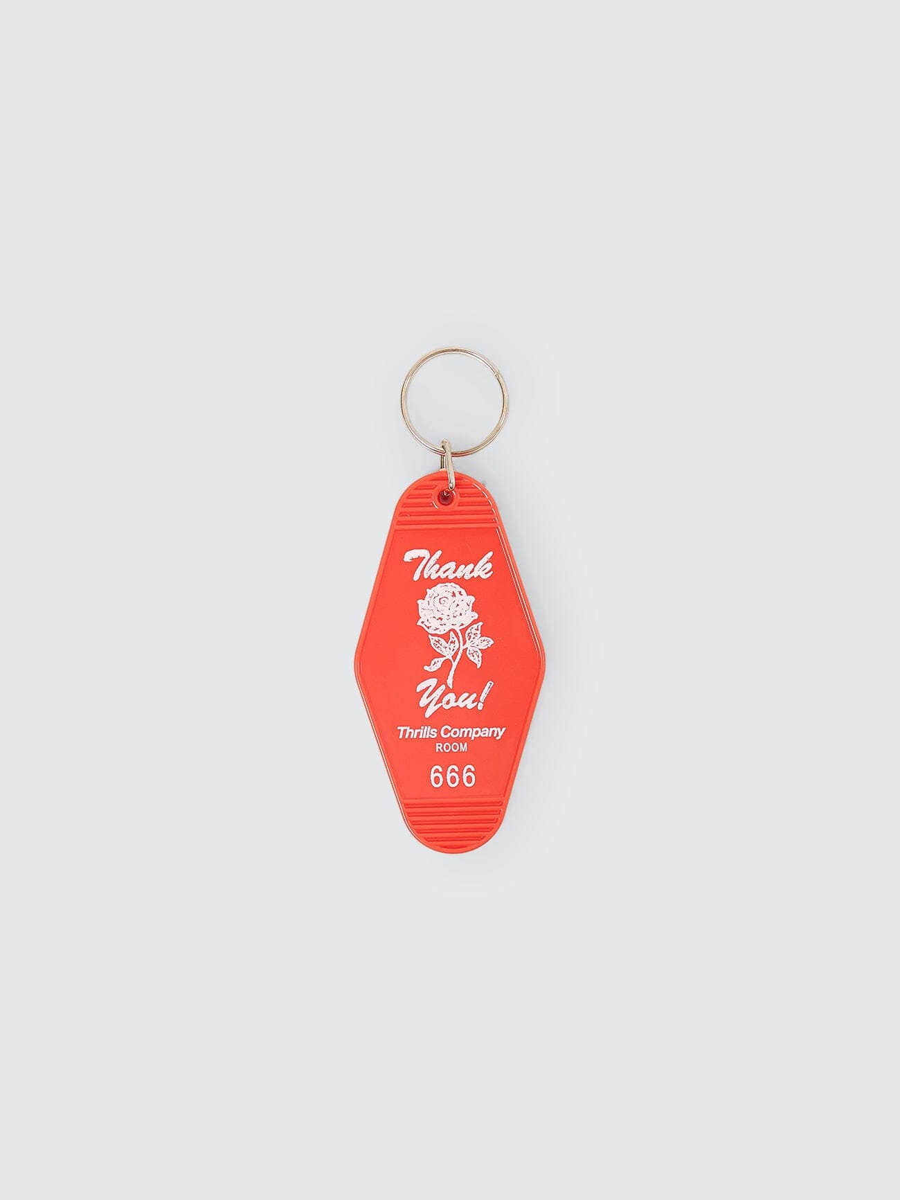 Thrills Thankyou Motel Key Tag - Poppy Red