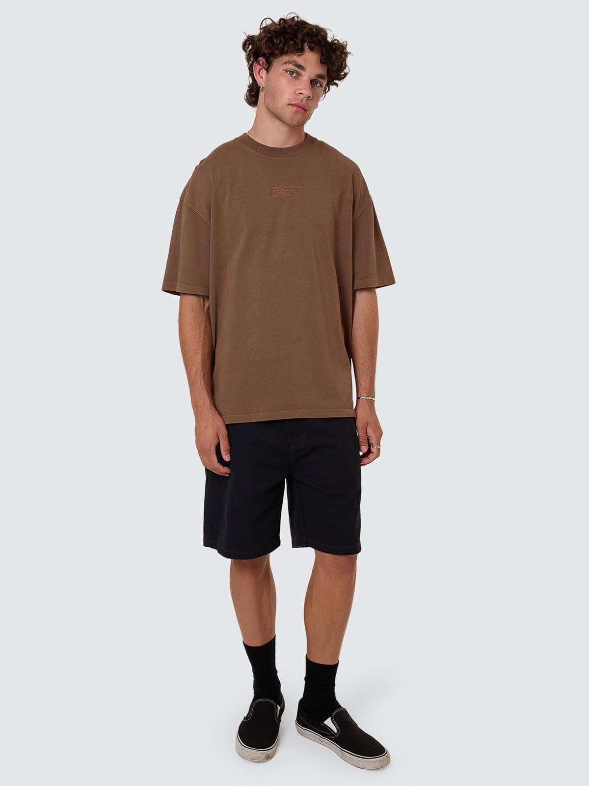 Superior Thrills Box Fit Oversize Tee - Trader Brown XS