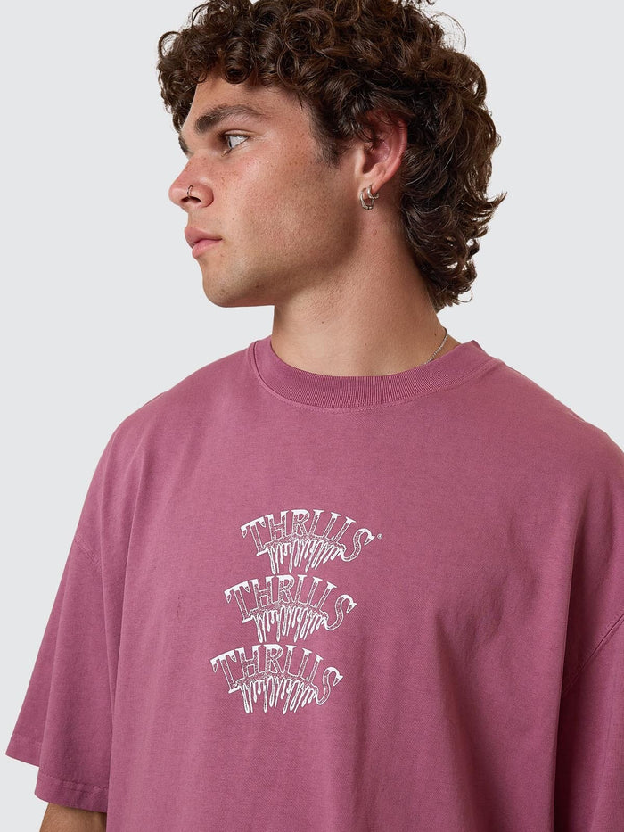 Reality Dreams Box Fit Oversize Tee - Delta Berry XS