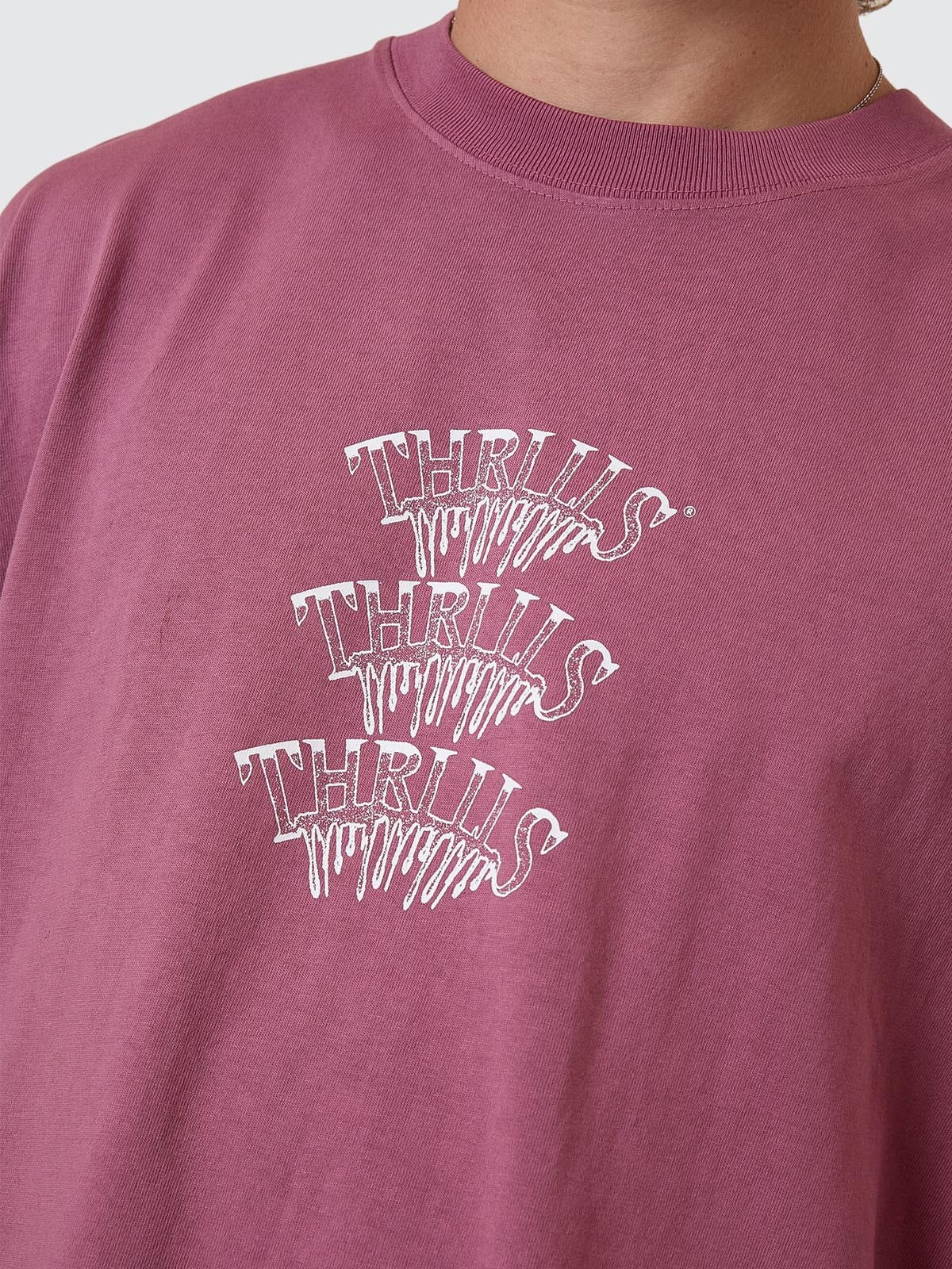 Reality Dreams Box Fit Oversize Tee - Delta Berry XS