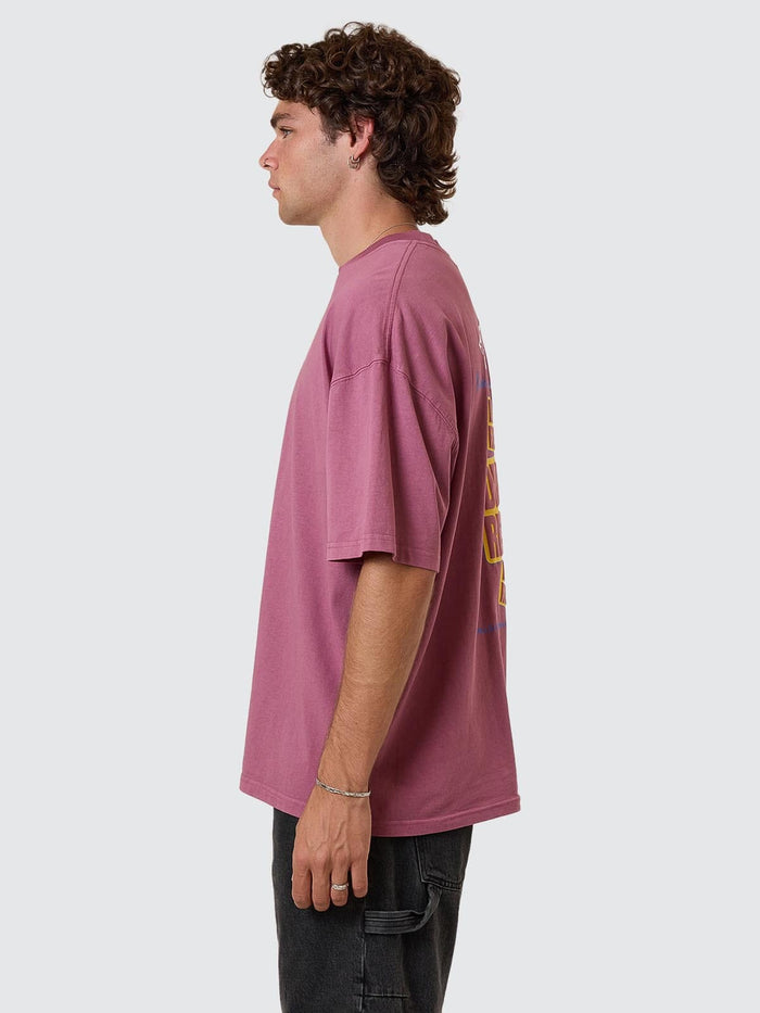 Reality Dreams Box Fit Oversize Tee - Delta Berry XS