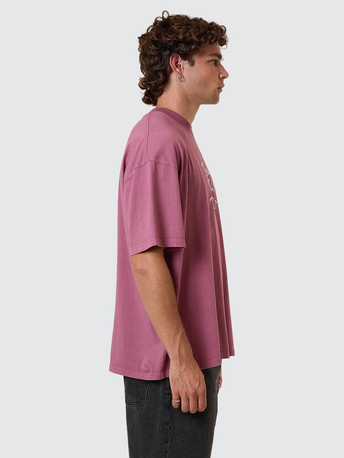 Reality Dreams Box Fit Oversize Tee - Delta Berry XS