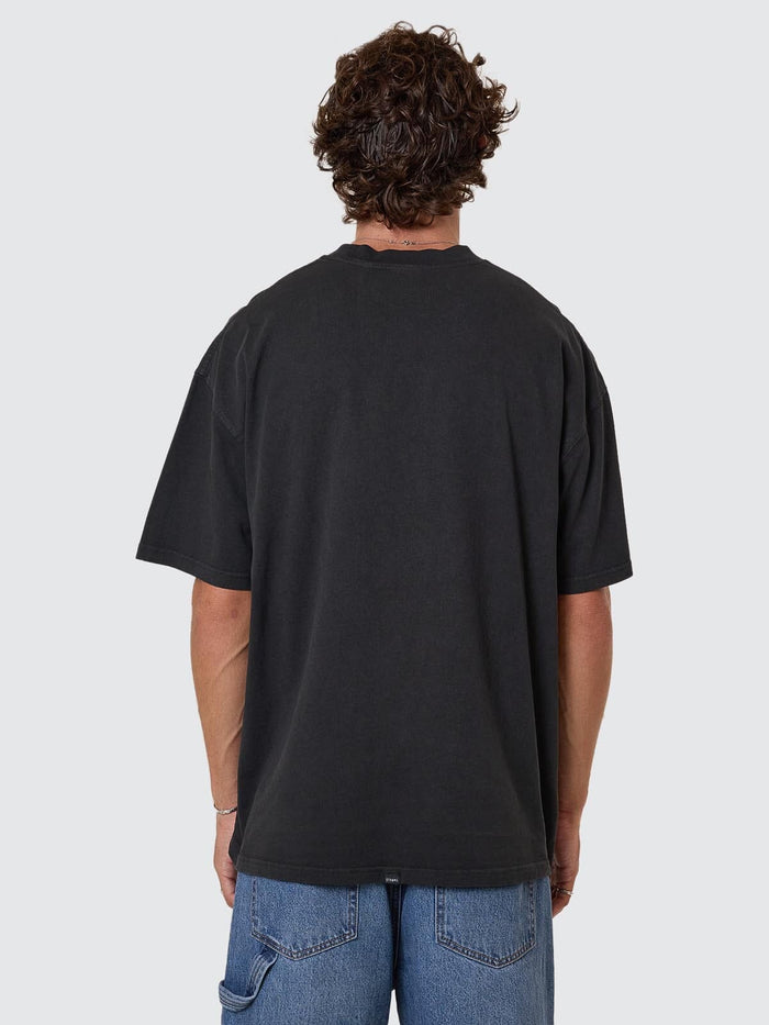 Shadowless Embro Oversize Box Fit Tee - Pirate Black XS