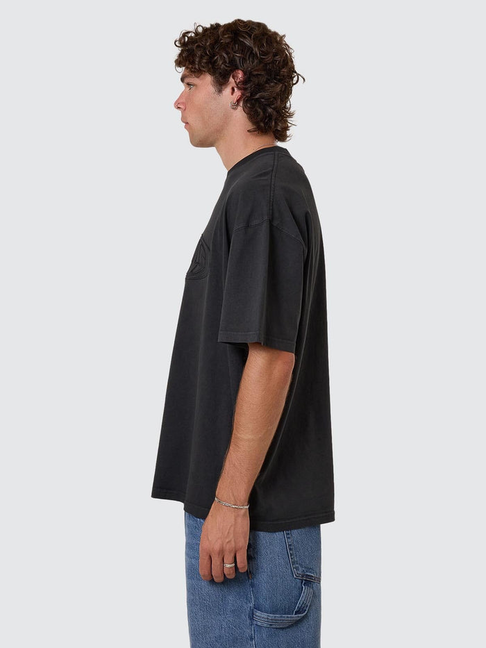 Shadowless Embro Oversize Box Fit Tee - Pirate Black XS
