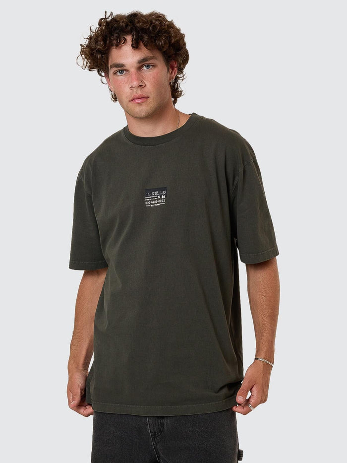 Built To Win Oversize Fit Tee - Oil Green