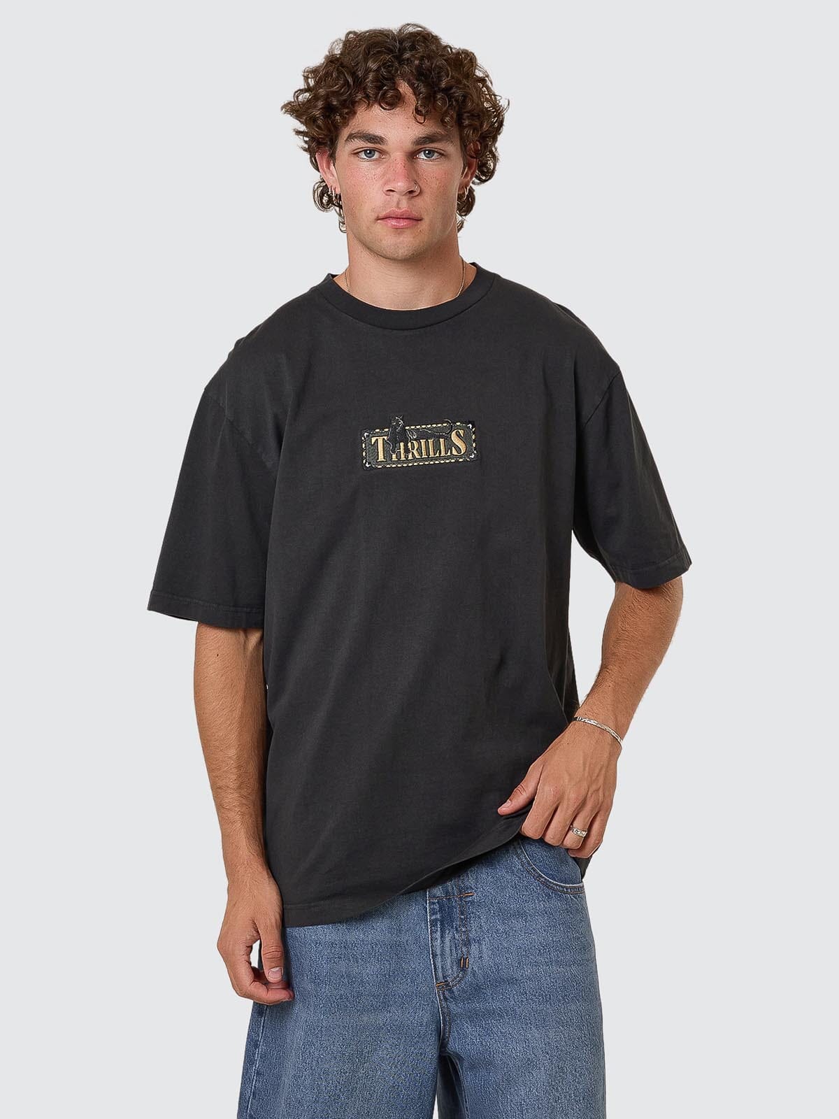 Pit Stop Oversize Fit Tee - Pirate Black XS