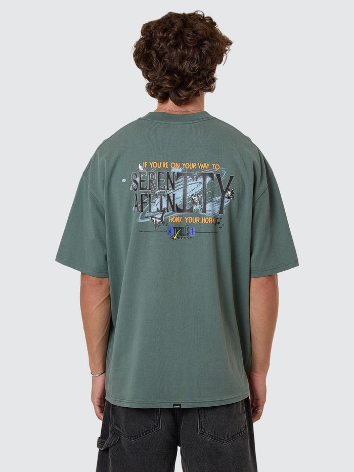 Serenity Affinity Box Fit Oversize Tee - Sea Pine XS