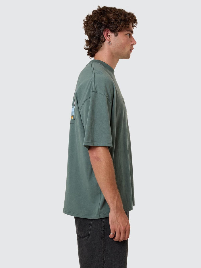 Serenity Affinity Box Fit Oversize Tee - Sea Pine XS