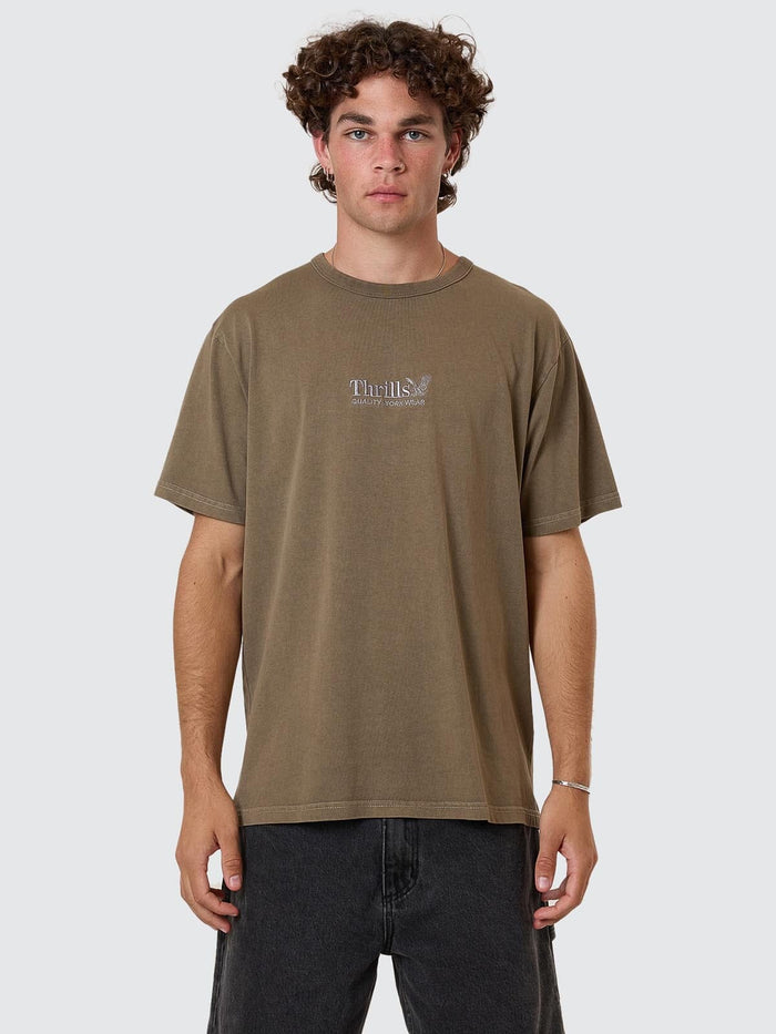 Thrills Workwear Embro Merch Fit Tee - Desert