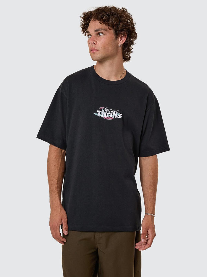 Make A Wish Oversize Fit Tee - Faded Black XS