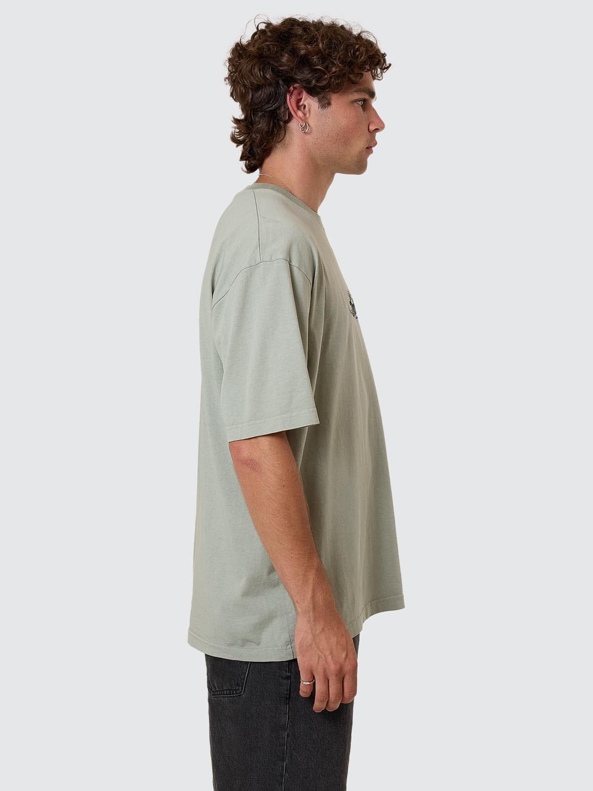 Make A Wish Oversize Fit Tee - Dirty Sage XS