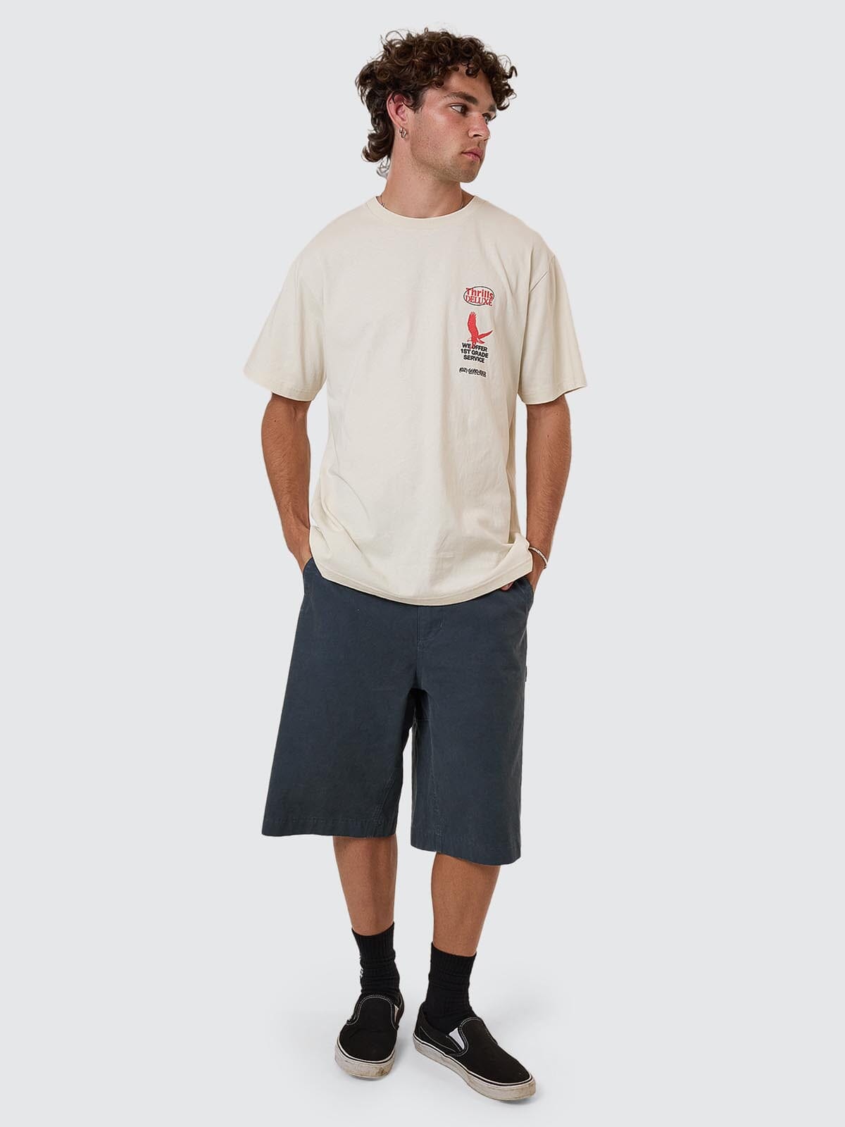 1st Grade Service Merch Fit Tee - Heritage White XS