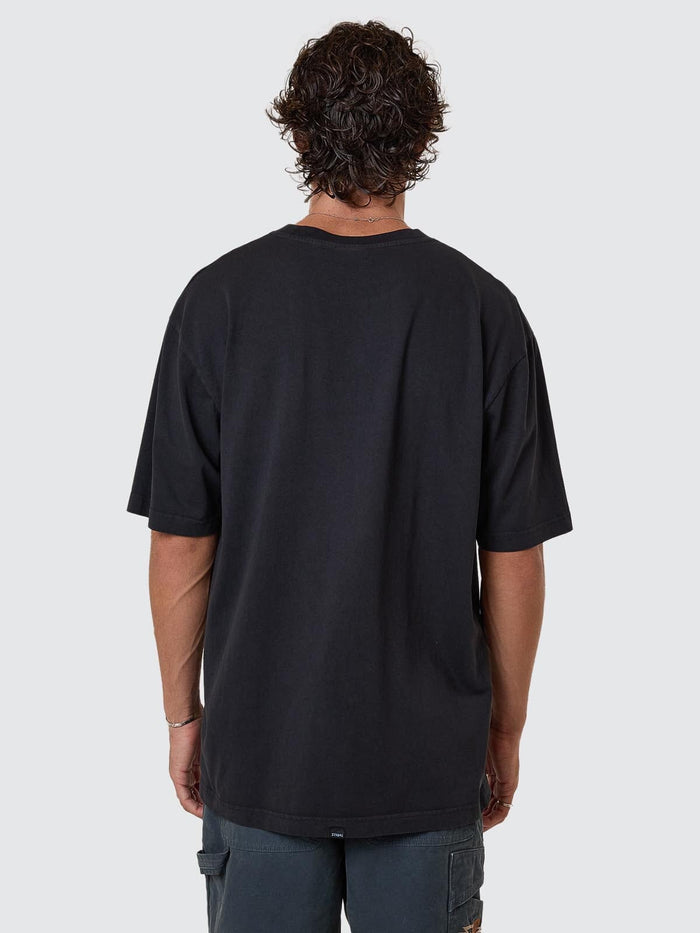 Pennant Embro Oversize Fit Tee - Twilight Black XS