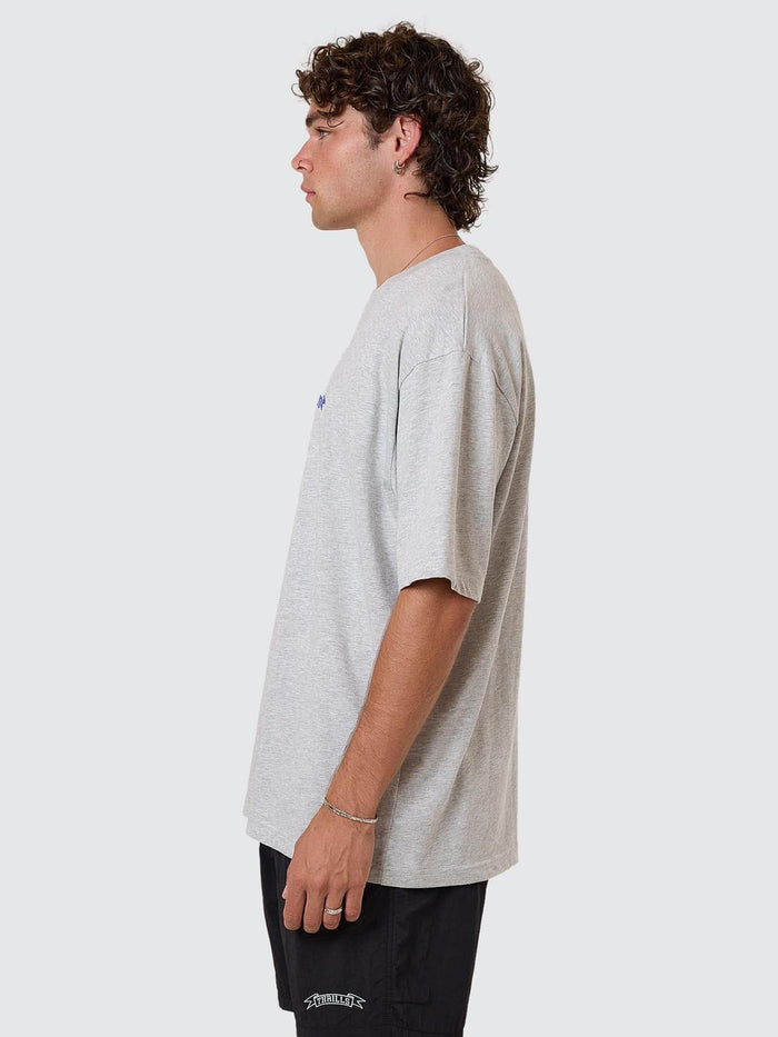 Pennant Embro Oversize Fit Tee - Snow Marle XS