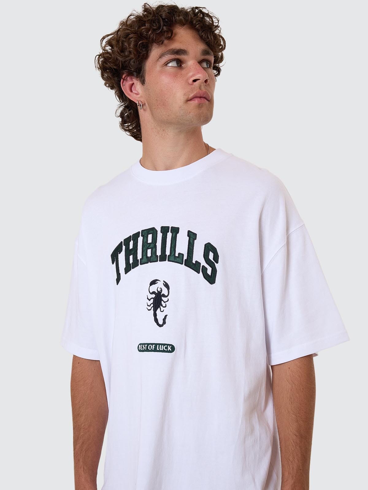 Los Stingers Box Fit Oversize Tee - White XS