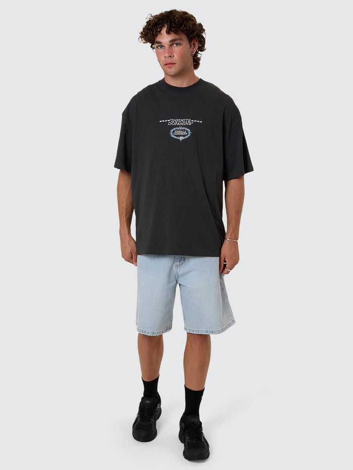 Inifinite Dopamine Box Fit Oversize Tee - Pirate Black XS