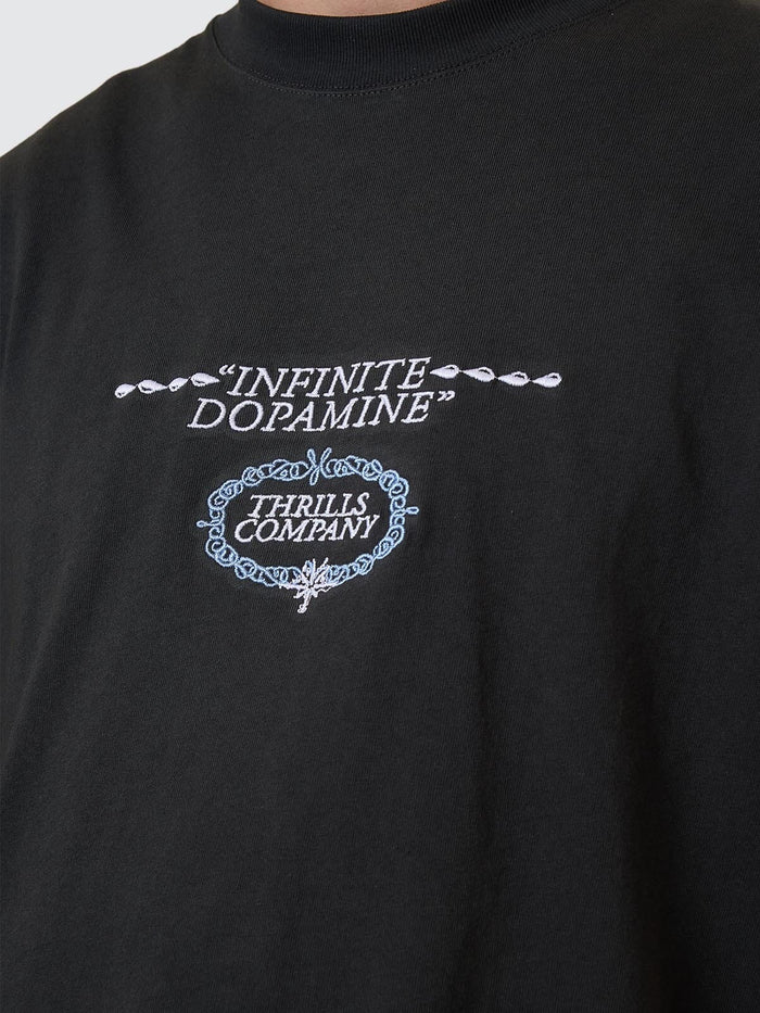 Inifinite Dopamine Box Fit Oversize Tee - Pirate Black XS