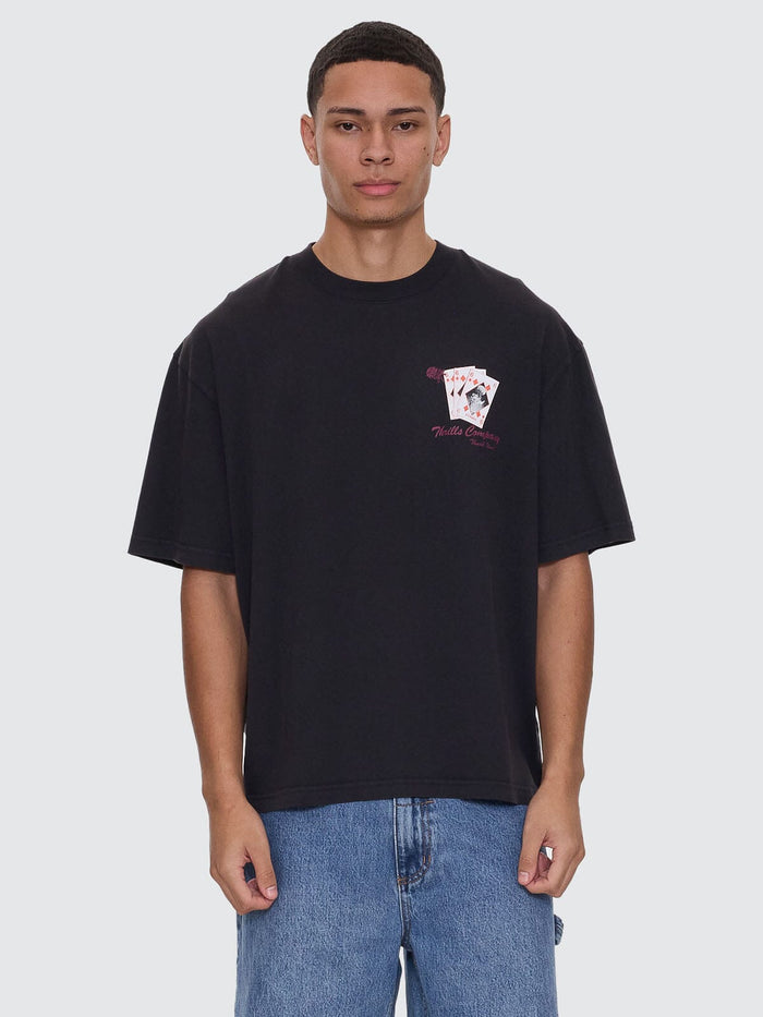 Appreciation Box Fit Cropped Tee - Washed Black