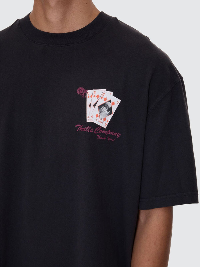 Appreciation Box Fit Cropped Tee - Washed Black