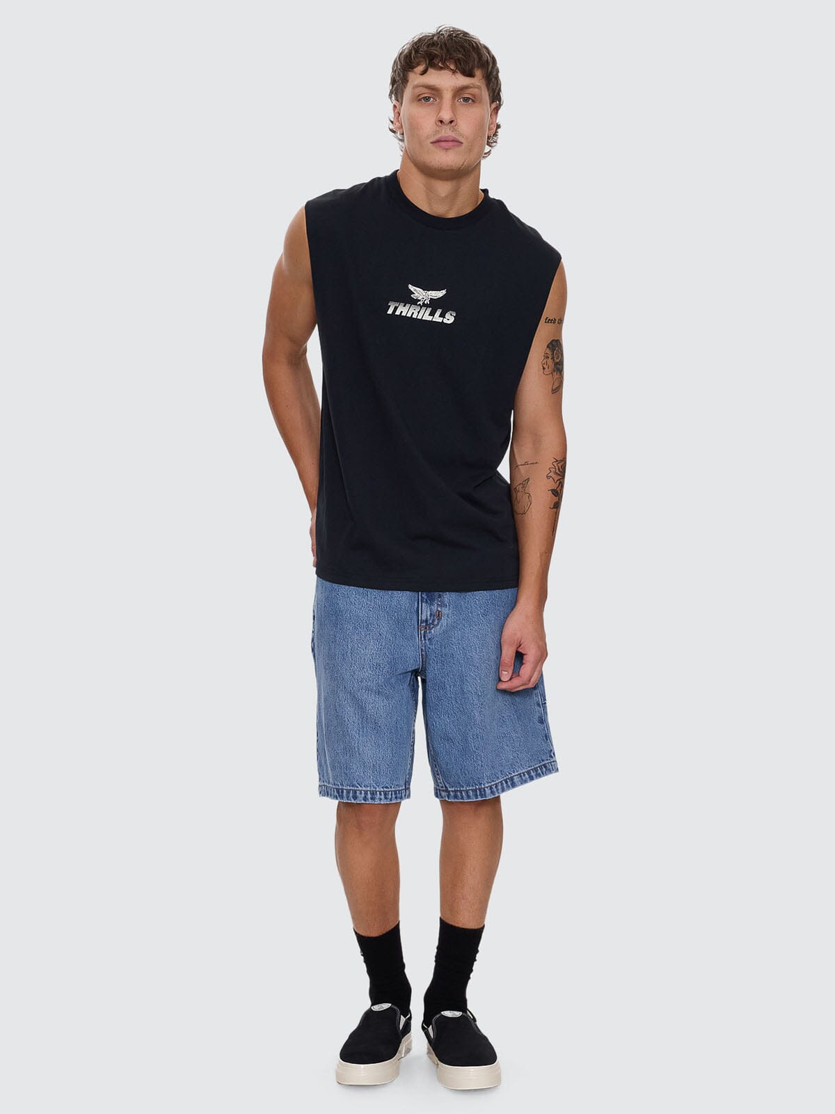 Paradise Before Anarchy Merch Fit Muscle Tee - Washed Black
