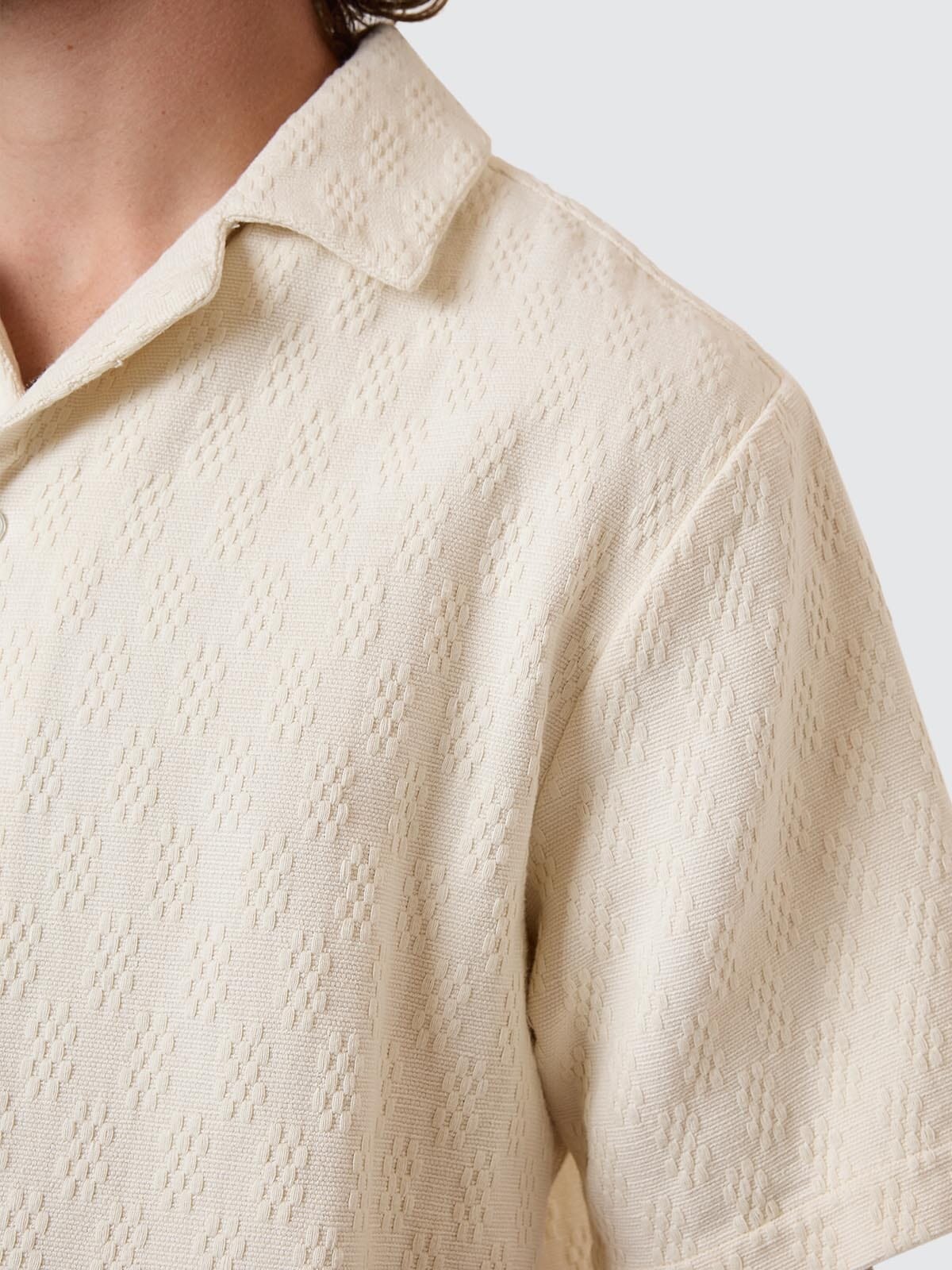 Vanished Short Bowling Shirt - Heritage White XS