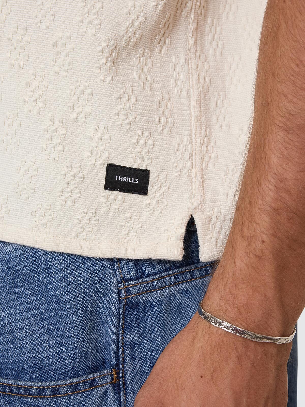 Vanished Short Bowling Shirt - Heritage White XS