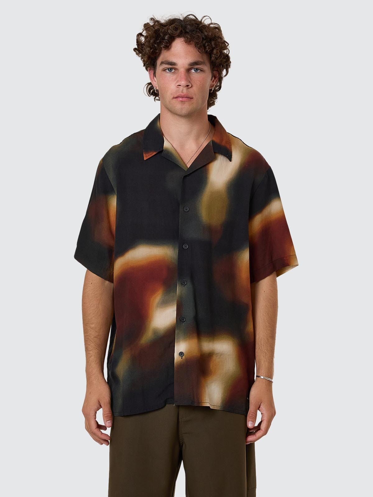 Metamorphic Daze Bowling Shirt - Black XS