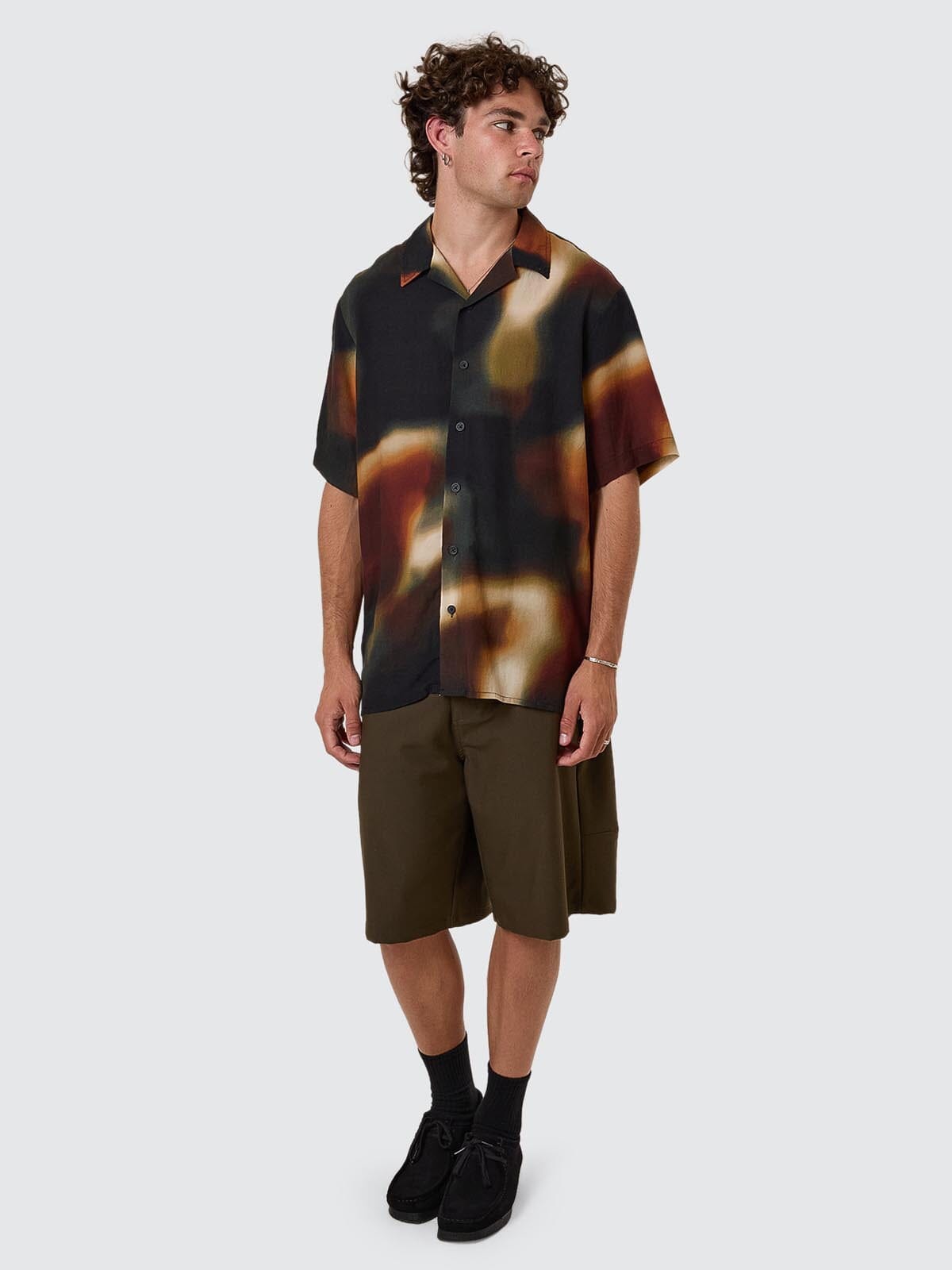 Metamorphic Daze Bowling Shirt - Black XS