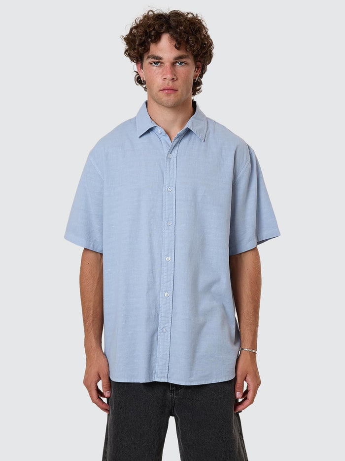 Infinite Dopamine Short Sleeve Shirt - Blue Fog XS