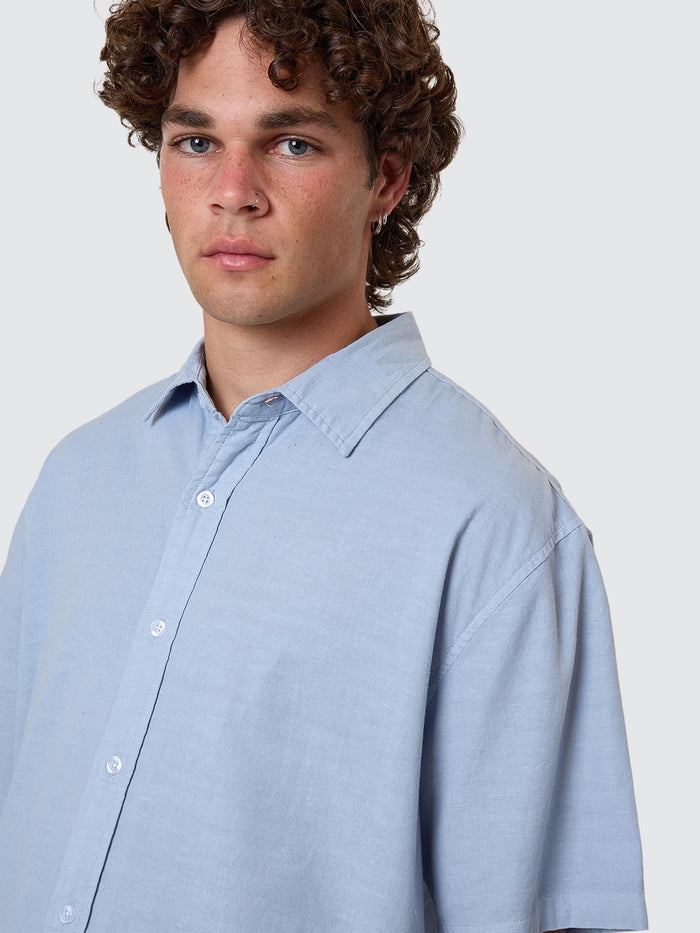 Infinite Dopamine Short Sleeve Shirt - Blue Fog XS
