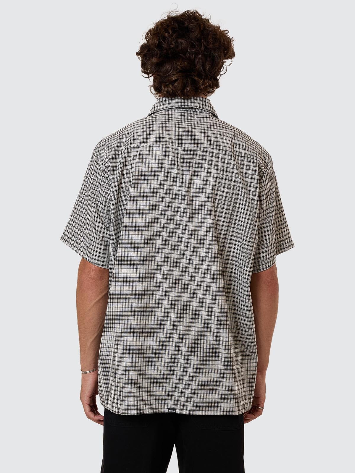 Thrills Union Short Sleeve Check Shirt - Light Stone XS