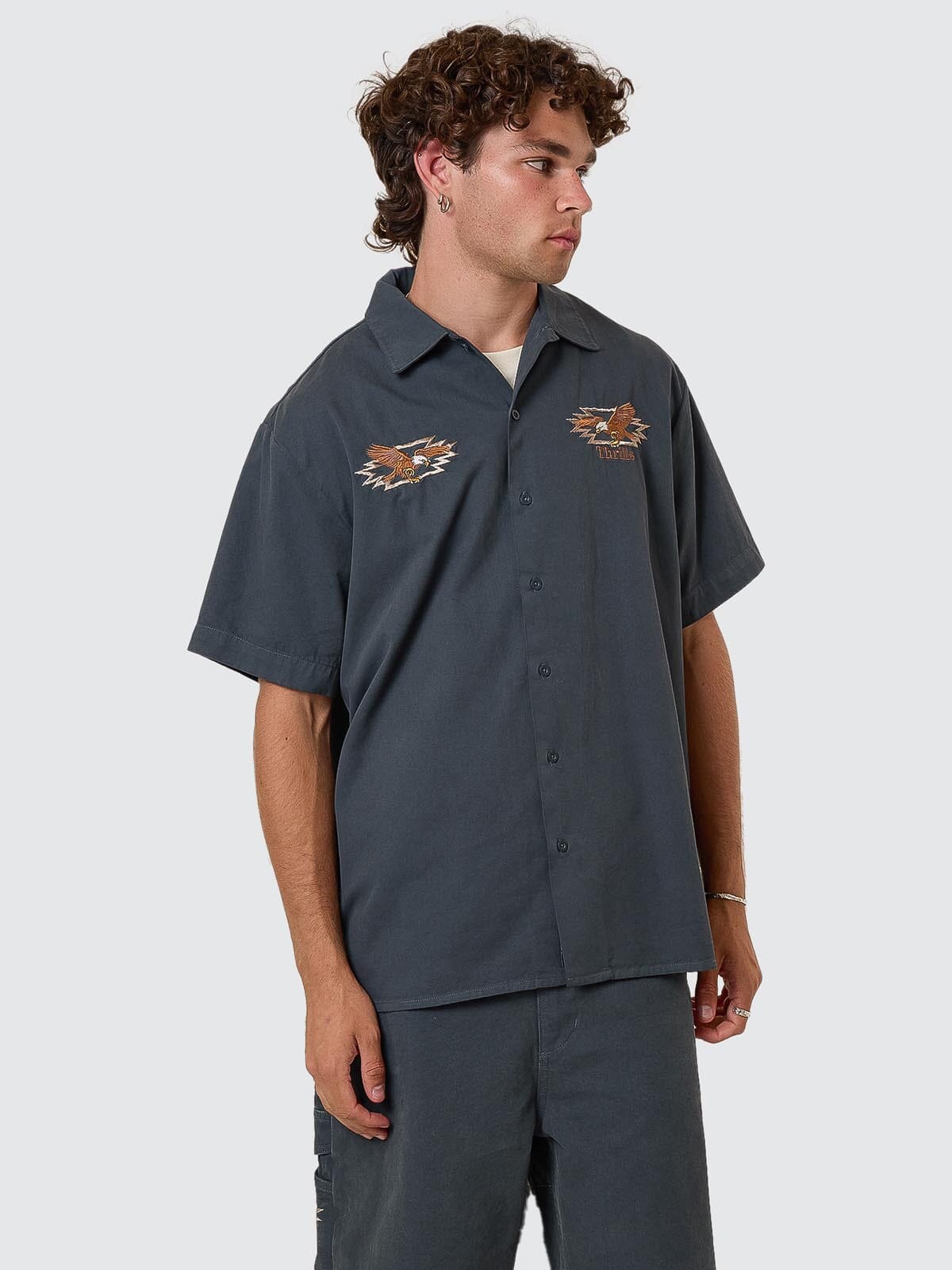 1st Grade Service Short Sleeve Work Shirt - Petrol XS